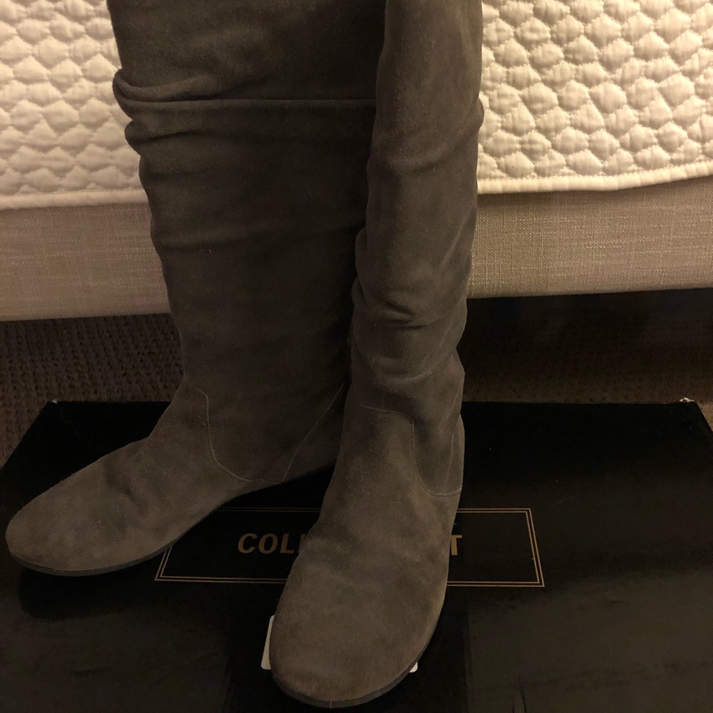 Grey Suede Slouch Colin Stuart Boots